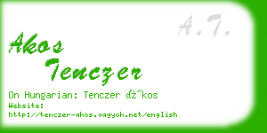 akos tenczer business card